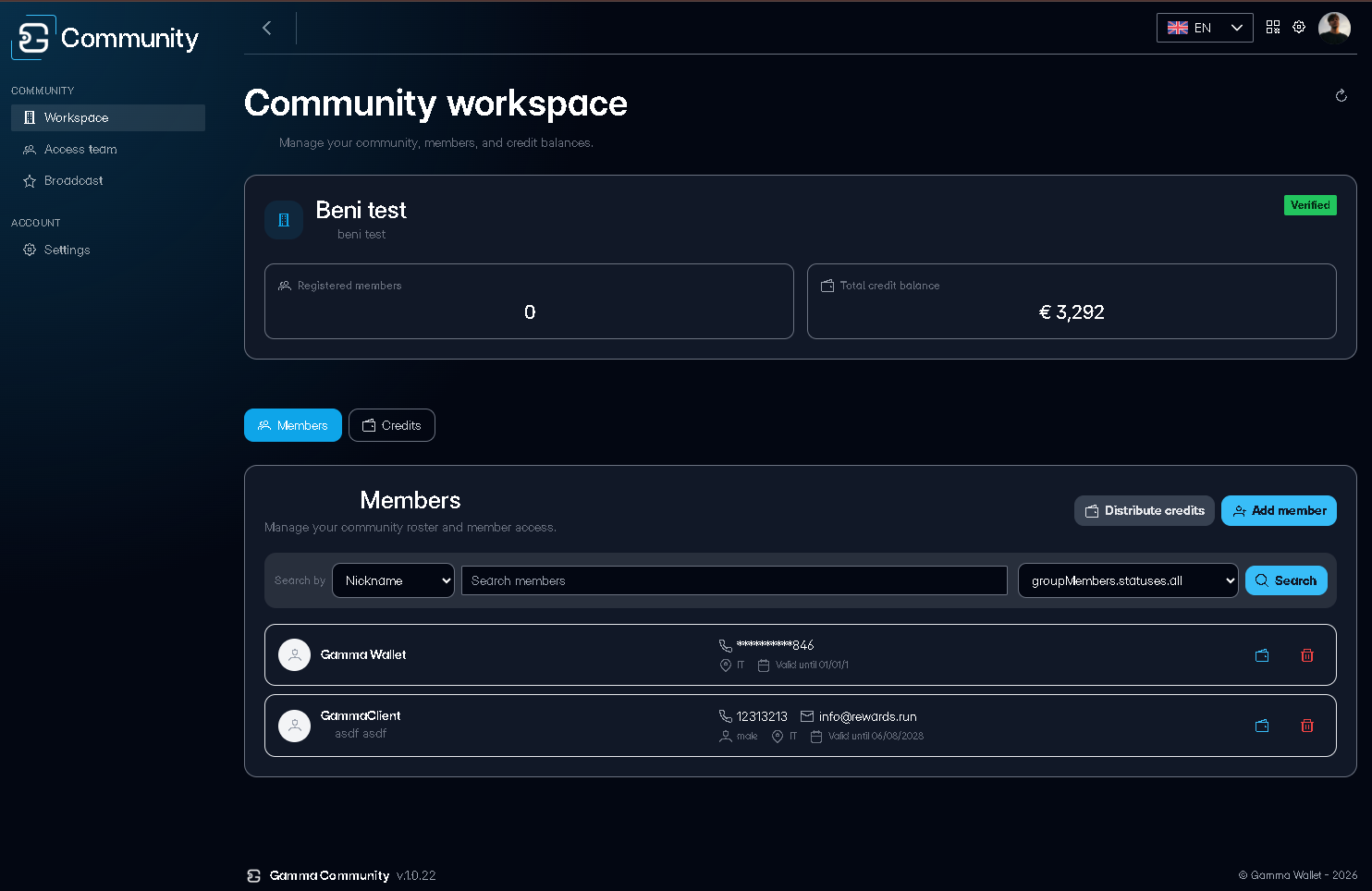 A community agreeing member terms with local retailers on Gamma