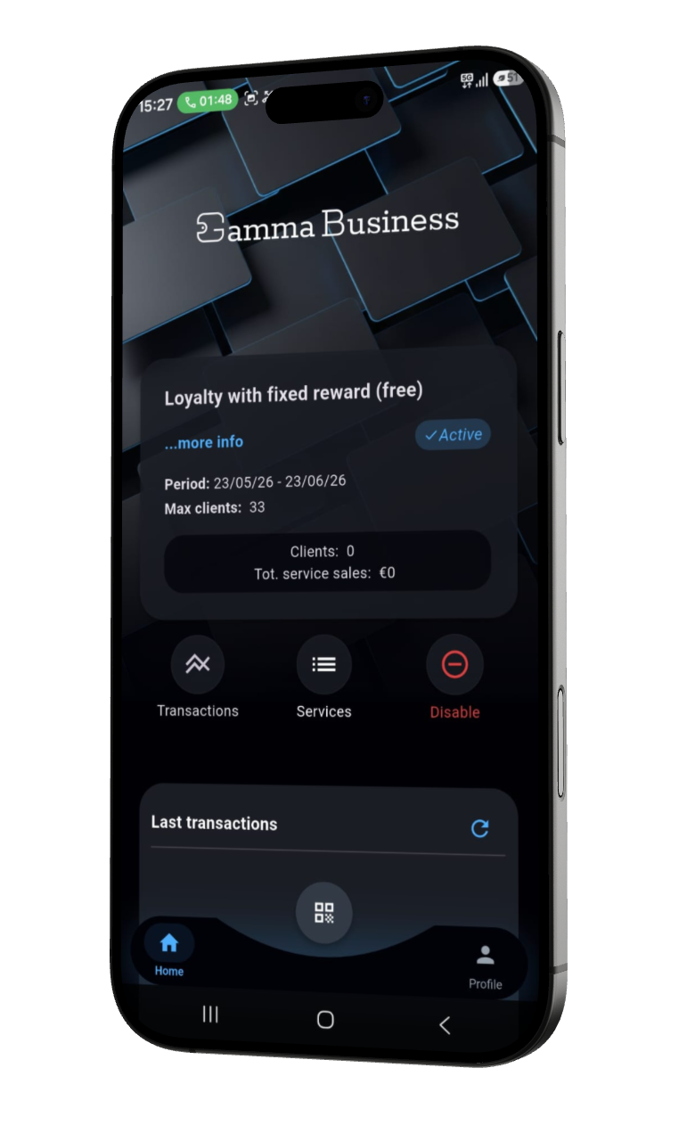 App Gamma Business en iPhone