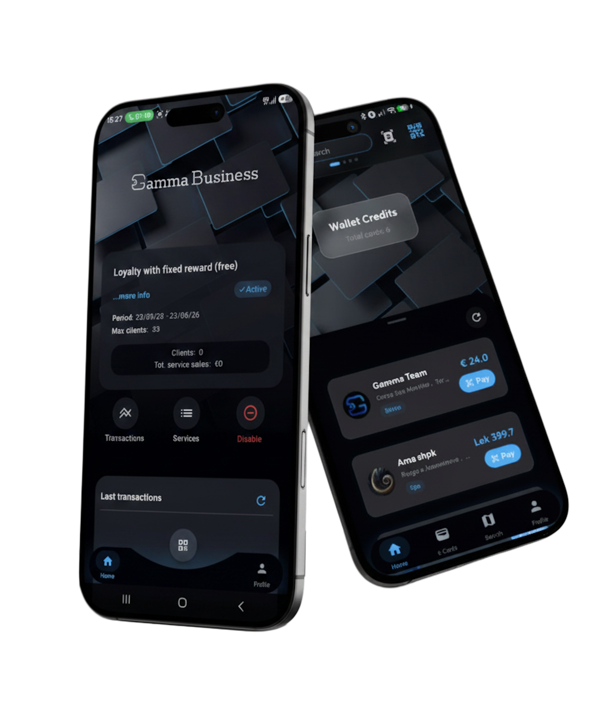 Aplikace Gamma Wallet v iPhonu
